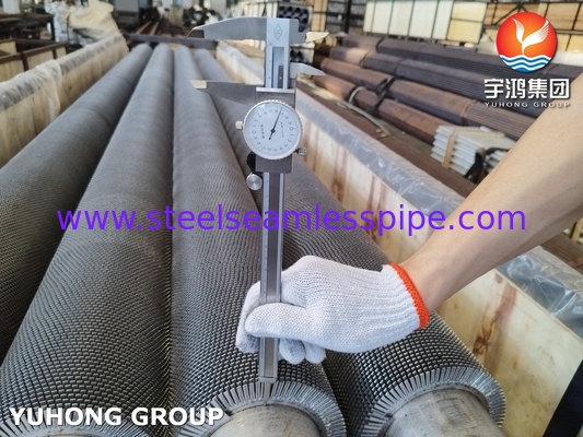 HFW Serrated Fin Tube ASTM A312 TP304H Stainless Steel With SS304 Convection Coil
