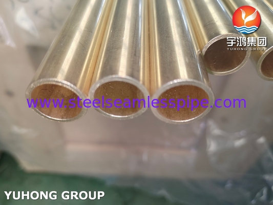 ASME B111 C44300 Brass Tube Copper Steel Seamless Tube Heat Exchanger Tube
