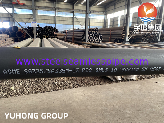 ASTM A335 P22 Seamless Alloy Steel Boiler Pipes For Refineries Projects
