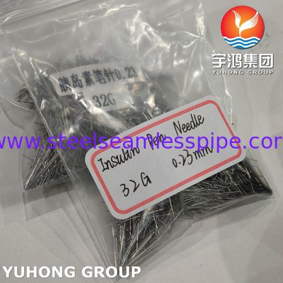 ISO9626 SUS304 Insulin Needle , Five-bevel Tip Needle Tube For Diabetes Treating
