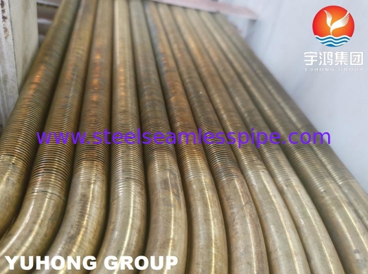 B359 C44300 C44500 Copper Alloy Low Fin Tube U Bend For Heat Exchangers ASTM B154-16