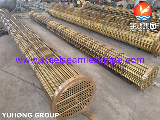 Copper Alloy Heat Exchanger Tube Bundle C44300 C68700 With Tubesheet
