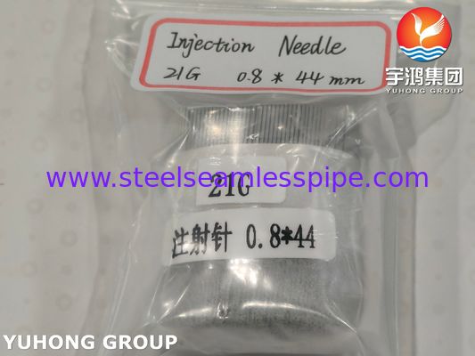 21G Lancet Point Injection Needle , Medical Stianless Steel Needle Tube ISO7864 SUS304