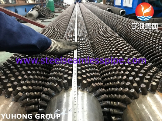 Alloy Steel ASME SA335 P9 Seamless Studded Fin Tube For Heater