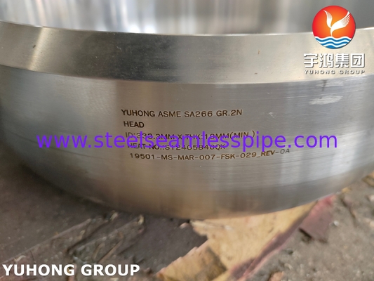 ASME SA 266 GR 2N Head For High Pressure Heat Exchangers Reactors Storage Tanks