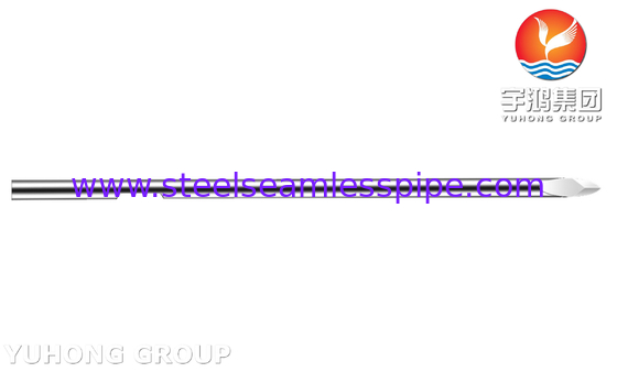 30G Stainless Steel Grooved Blood Lancet , Bevel Solid Tip Needle Tube For Blood Collection