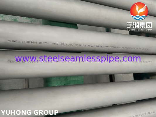 EN 10216-5 1.4462 UNS32205 Duplex Stainless Steel Seamless Pipe D3/T3 European Standard