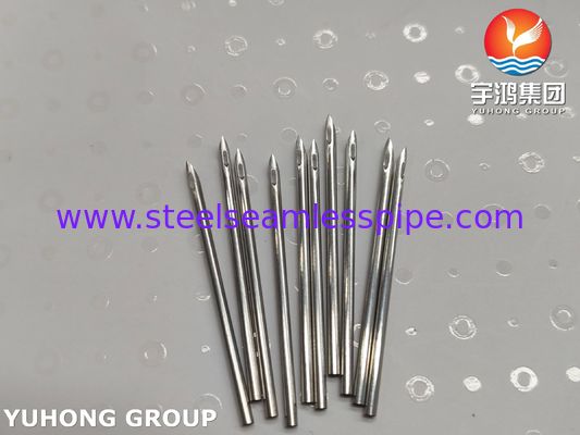 SUS304 Medical Stainless Steel Back Eye AV Fistula Needle Tube For Hemodialysis ISO9626