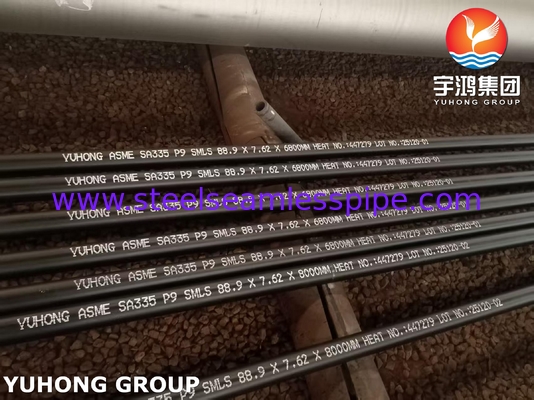 ASTM A335 / ASME SA335 P9 Alloy Steel Seamless Pipe Black Painting Beveled End