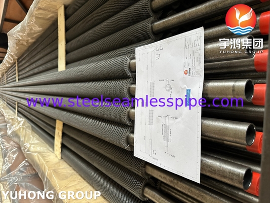 ASTM A213/ ASME SA213 T22 HFW Serrated Fin Tube Two Ports Can Be U Bend For Heat Recovery Steam Generator