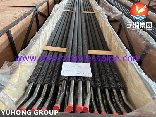 ASTM A213/ ASME SA213 T22 HFW Serrated Fin Tube Two Ports Can Be U Bend For Heat Recovery Steam Generator