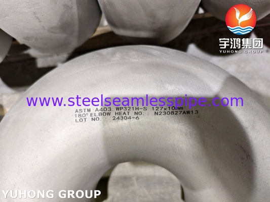 ASTM A403 WP321H Stainless Steel Fitting Seamless 180° Elbow B16.9