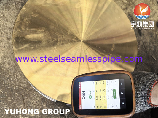 ASTM B171 C46400 Naval Brass Disk Copper Alloy Plate For Tubesheet Drilling Heat Exchanger Components