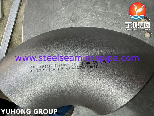 ASTM A403 WP304H Stainless Steel Fitting Short Range Elbow Buttwelded Seamless B16.9