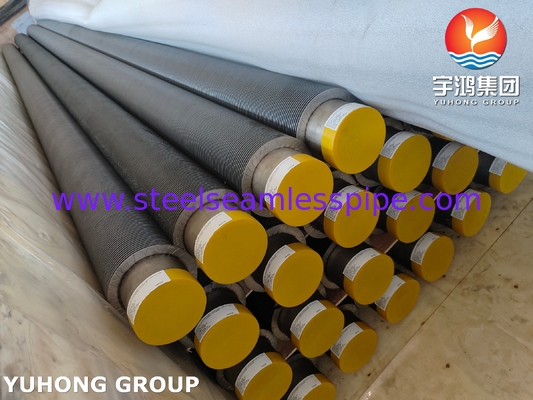 ASTM A376 TP347H solid Spiral High Frequency weld HFW Fin Tube With 11Cr