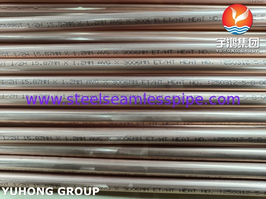 JIS H3300 C1220T Seamless Copper Alloy Tube For HVAC systems