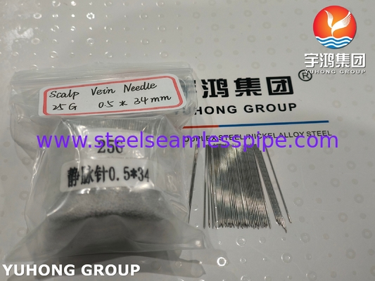 25G Stainless Steel Intravenous Needle Tube For Scalp Vein Injection ISO7864 SUS304