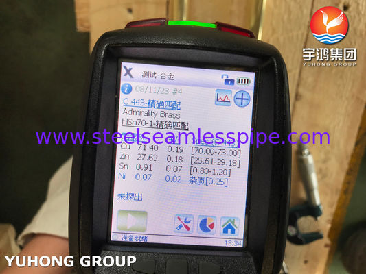 B111 C44300 Seamless Copper Alloy Tube For Air Cooler Ship Condensers