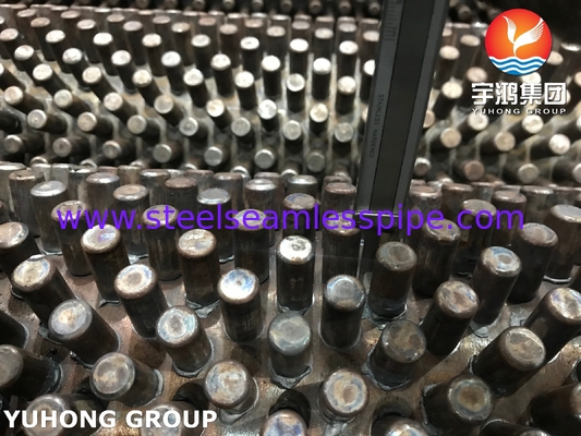 ASTM A213 T9 Alloy Steel Studded Fin Tube With Alloy / Stainless Steel Studs For Boiler Or Heater