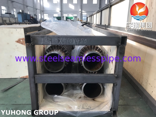 ASTM A213 T9 Alloy Steel Studded Fin Tube With Alloy / Stainless Steel Studs For Boiler Or Heater