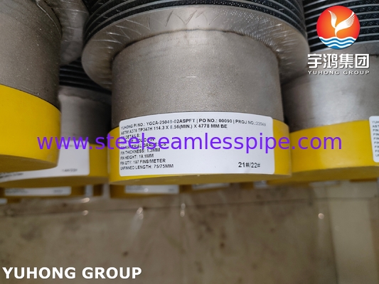ASTM A376 TP347H HFW Solid Fin Tube For Heat Exchangers