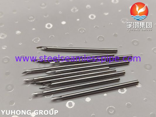 SUS304 Medical AV Fistula Needle Tube For Hemodialysis Therapy , Back Eye Bevel Tip