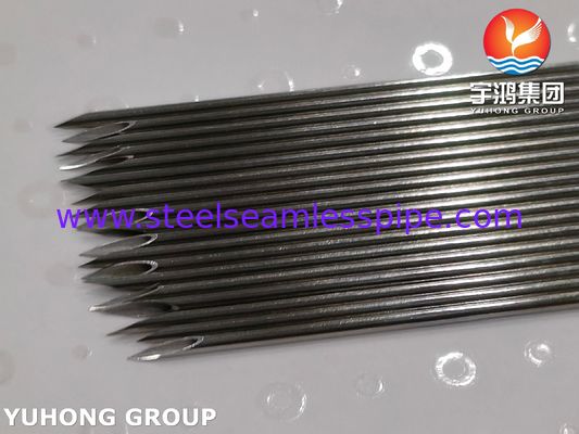 Stainless Steel Medical Tri-bevelled Veterinary Needle Tube / Cannula For Injection 16G