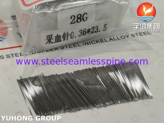 28G 23.5MM SUS304 Stainless Steel Blood Lancet For Blood Sampling, Tri-Bevel Solid Tip