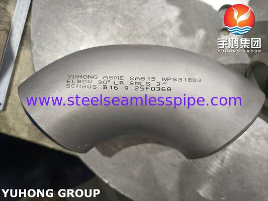 ASME SA815 S31803 Duplex Steel Fitting Buttwelded Elbow for Pipeline