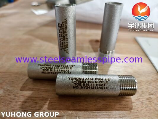 ASTM A182 F304 1.4301 SW Forged Fittings, Nipple, Sockolet, Tee, Elbow, Coupling MSS SP-97