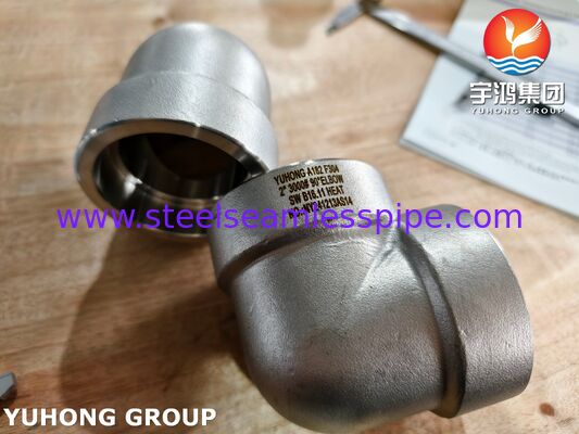 ASTM A182 F304 1.4301 SW Forged Fittings, Nipple, Sockolet, Tee, Elbow, Coupling MSS SP-97