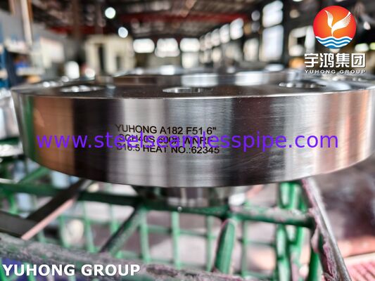 ASTM A182 F51 Duplex Stainless Steel Flange Weldneck Raised Face for Pipeline