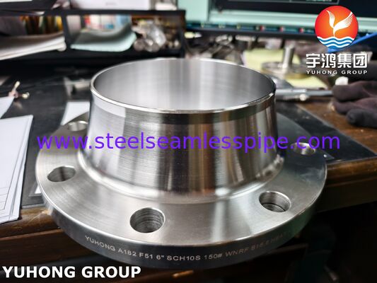 ASTM A182 F51 Duplex Stainless Steel Flange Weldneck Raised Face for Pipeline