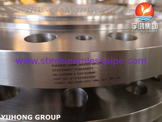 Normalized ASME SA266 Gr.2N Carbon Steel Stationary Tubesheet  For Heat Exchanger