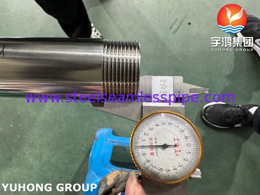 ASTM A270 TP304 3A Stainless Steel Sanitary Tube For Beverage Plant , NPT Thread End