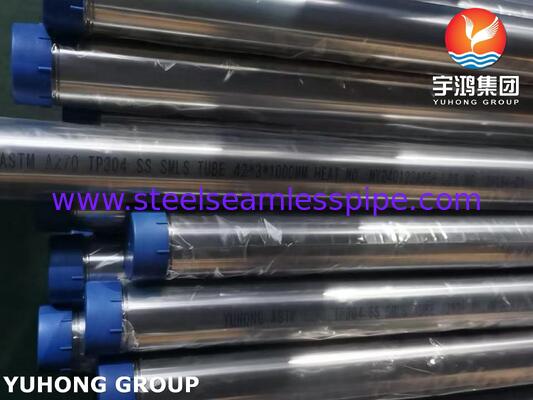 ASTM A270 TP304 3A Stainless Steel Sanitary Tube For Beverage Plant , NPT Thread End