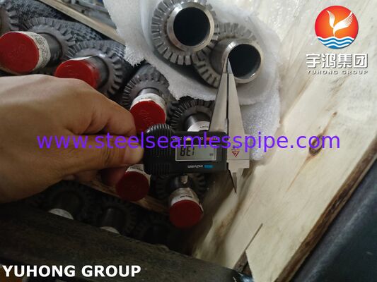 High Frequency Welded Serrated Finned Tube TP304H Base / SS304 Fin