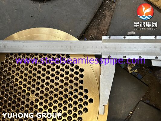 Heat Exchanger Tubesheet Copper Alloy Steel Tubesheet ASTM B171 C46400 PT Available