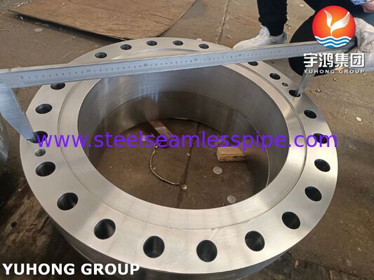 Forged Carbon Steel Channel Cover Flange ASME SA266 Gr.2N 630mm OD For Shell Tube Heat Exchanger Service