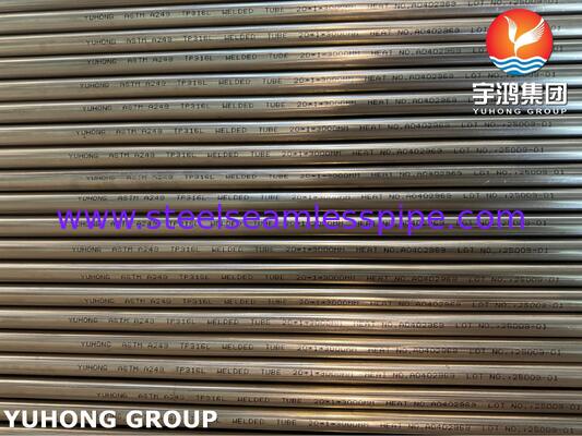 ASTM A249 TP316L 1.4404 Bright Annealed Stainless Steel Welded Tubes For Evaporator EP MP