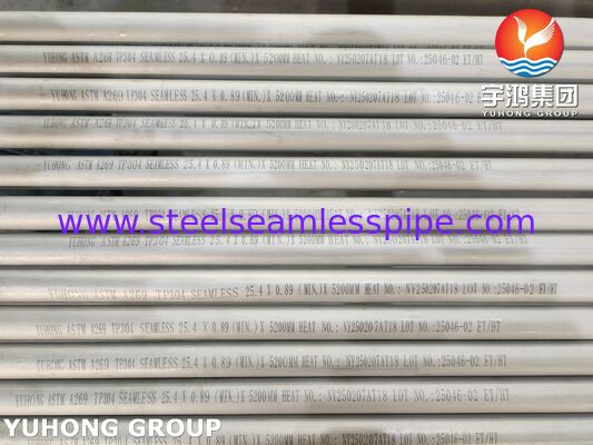 ASTM A269 TP304（UNS S30400） Stainless Steel Seamless / Welded Tube for Corrosion Resistance and High Low Temperature Industrial