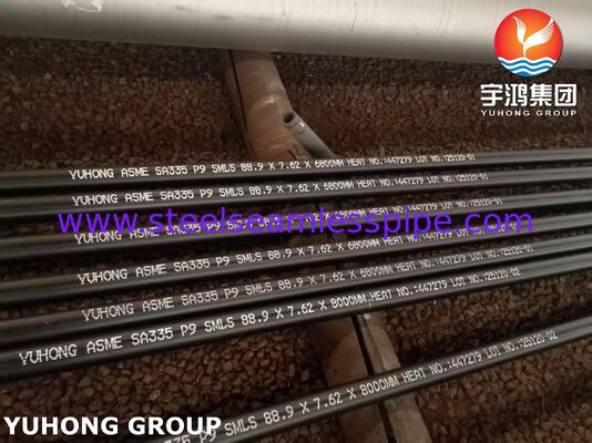 ASME SA335 P9 Alloy Steel Seamless Pipe Black Painting Beveled End