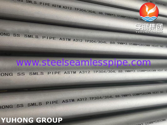 ASTM A312 TP304 Stainless Steel Seamless Pipe With High Corrosion Resistance