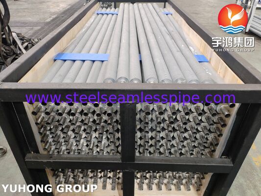 EN 10217-7 1.4301 Extruded Fin Tubes For Air Coolers Heat Recovery