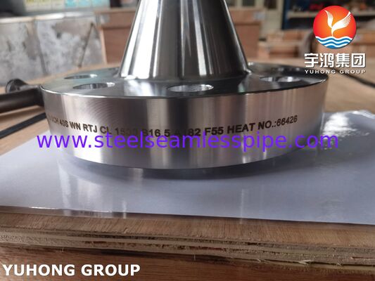 ASTM A182 F55 UNS S32760 Duplex Steel Weld Neck Flange RTJ EN 1.4501 X2CrNiMoCuWN25-7-4