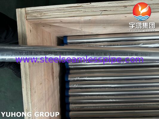 ASTM A270 / ASME SA270 TP304 BA Stainless Steel Sanitary Seamless Tube For Sugar Industry