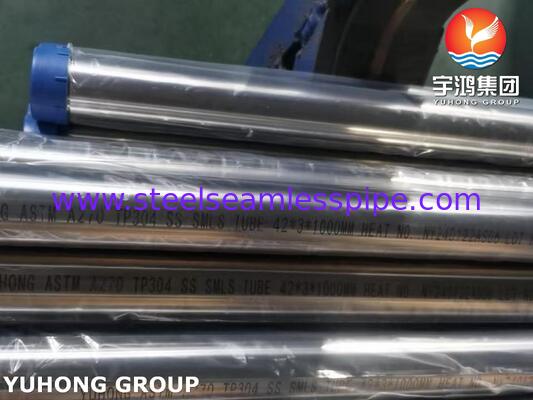 ASTM A270 / ASME SA270 TP304 BA Stainless Steel Sanitary Seamless Tube For Sugar Industry