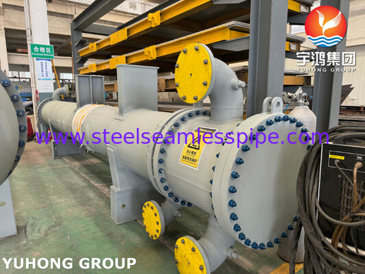 Shell & Tube Heat Exchanger – Nitrogen Filled, Anti-Corrosion, with Safety Labels for Hot Surface & Asphyxiation