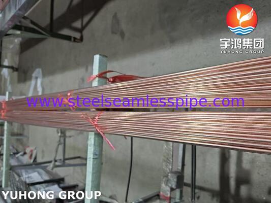 Double Wall Copper Brazed Steel Tubing , BHG2 Bundy Tube For Automotive Brake Lines