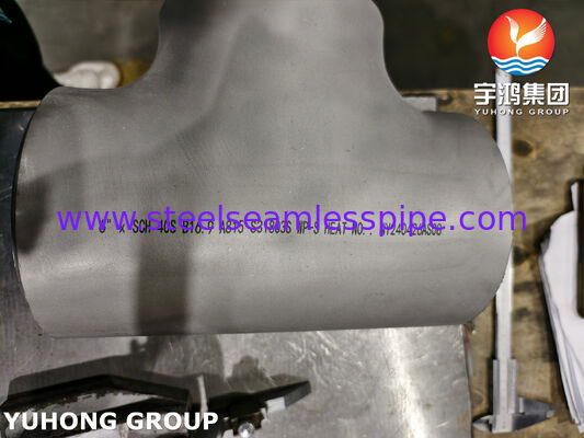 ASTM A815 UNS S31803 Duplex Steel Fitting ASME B16.9 Buttweld Duplex 2205 Equal Tee